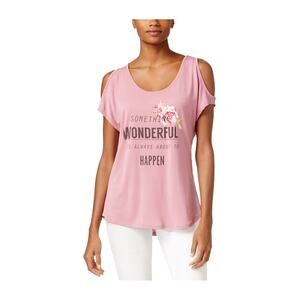 Jamie & Layla Cold Shoulder Top in Foxglove Pink